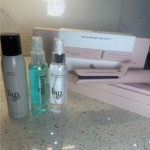 L'ange Hair Styling Set with Flat Iron and Hair Products